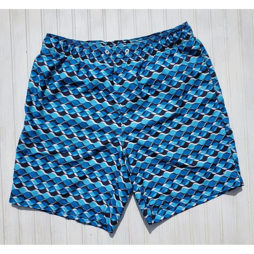 Speedo Mens Swim Trunks‎ Blue Mesh Liner 3 Pockets Medium 7